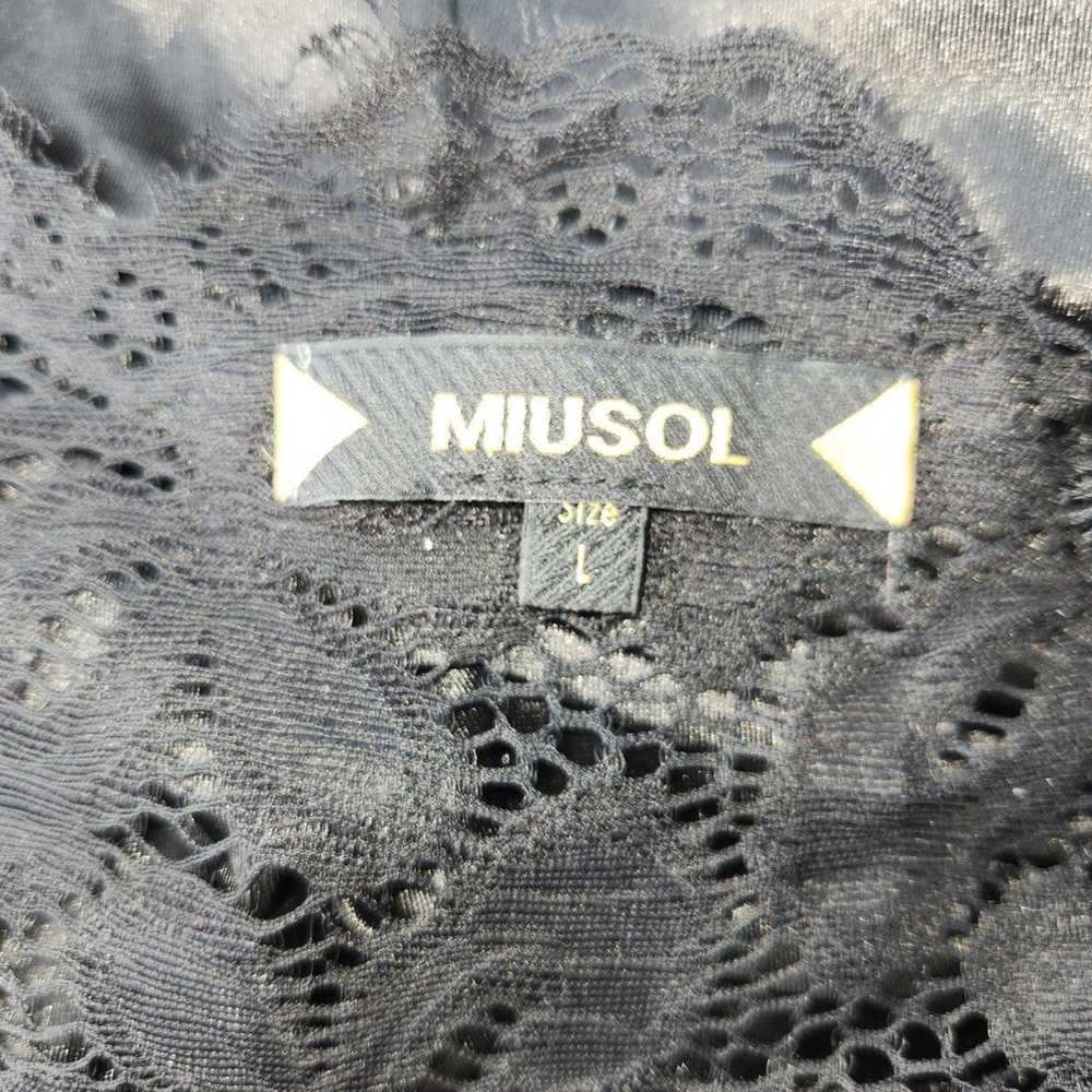 Miusol Black Formal Lace Satin Gown - image 5