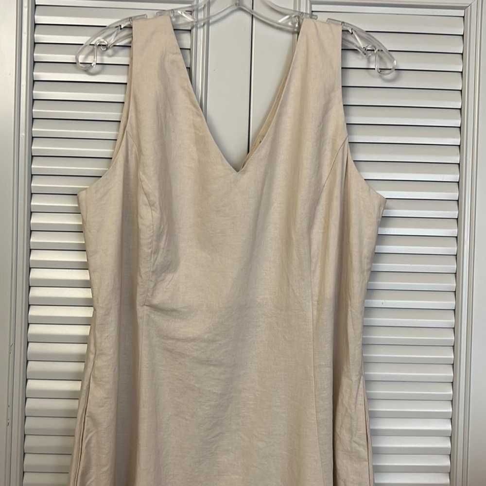 Tahari Fit & Flare Linen Blend Midi Dress - image 12