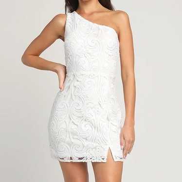 Affair White Sequin Fringe Mini Dress