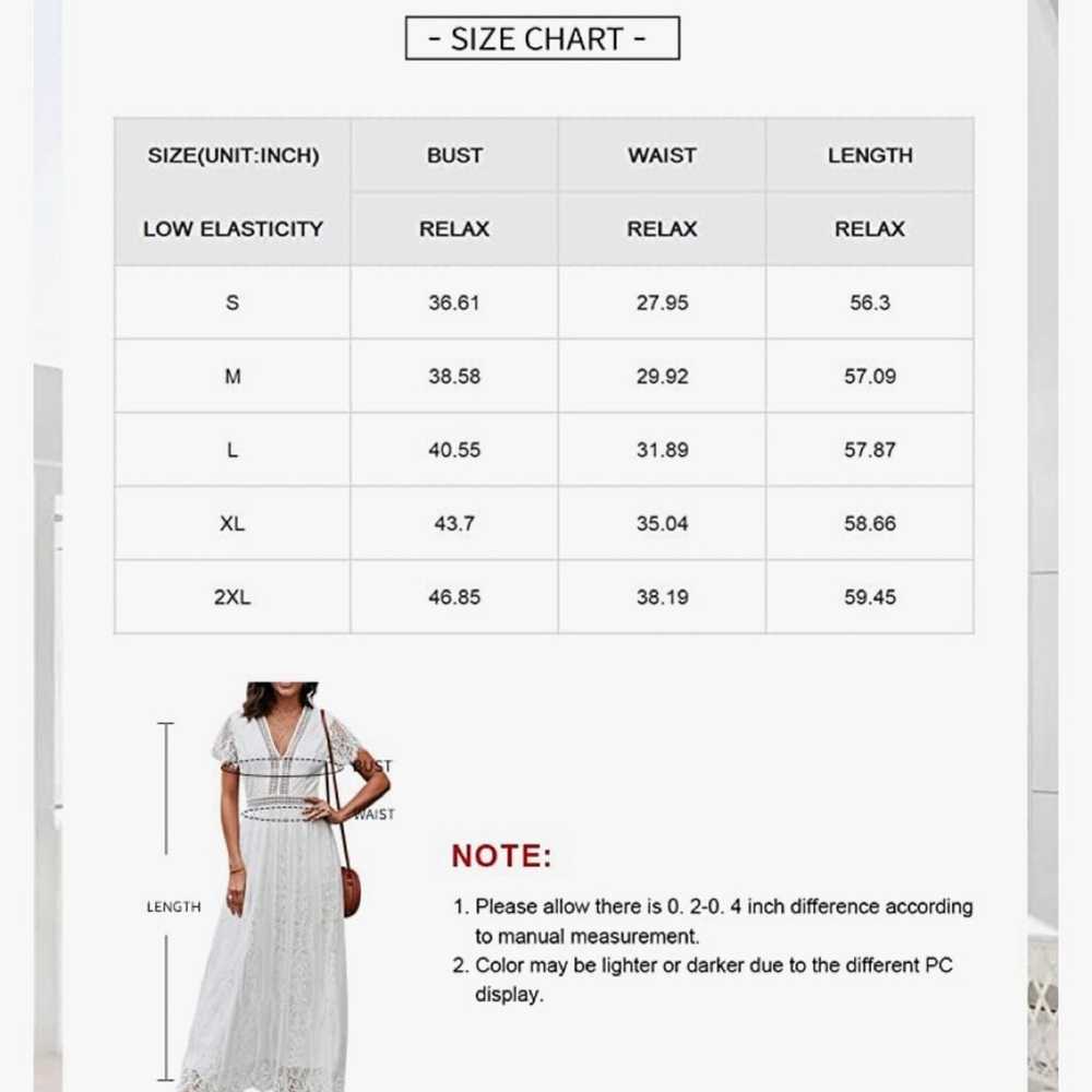 Floral Lace White Maxi Dress- maternity too - image 7