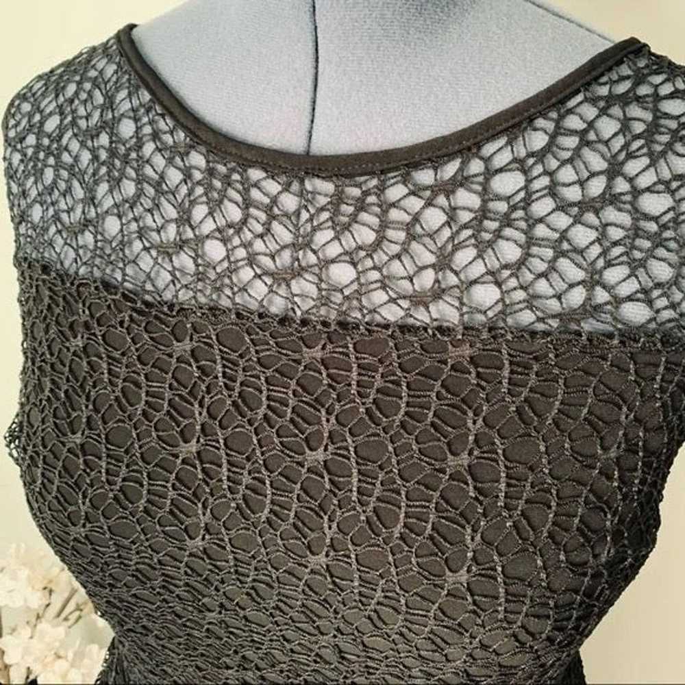 Ashley Stewart Crochet Lace Illusion Dress Size 14 - image 3