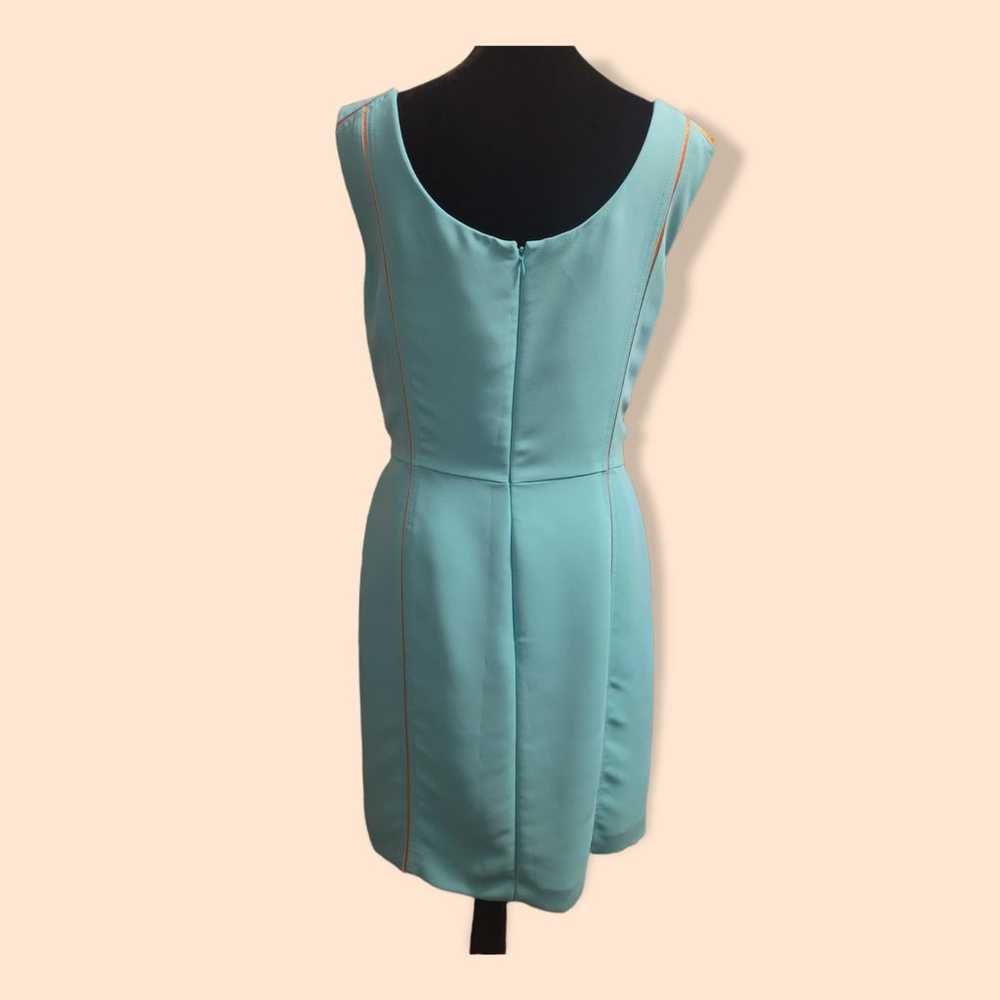 Gianni Bini Mint Green Fitted Dress Satin Accent … - image 3