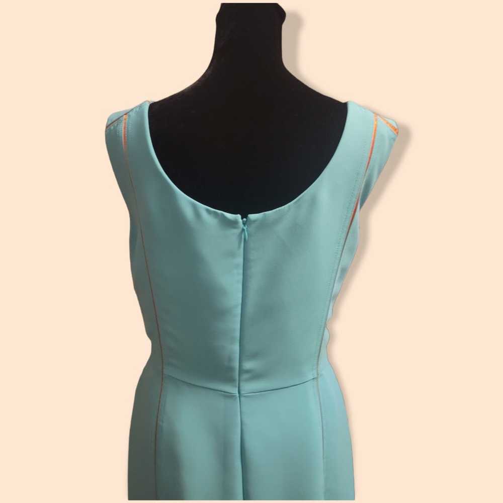 Gianni Bini Mint Green Fitted Dress Satin Accent … - image 4