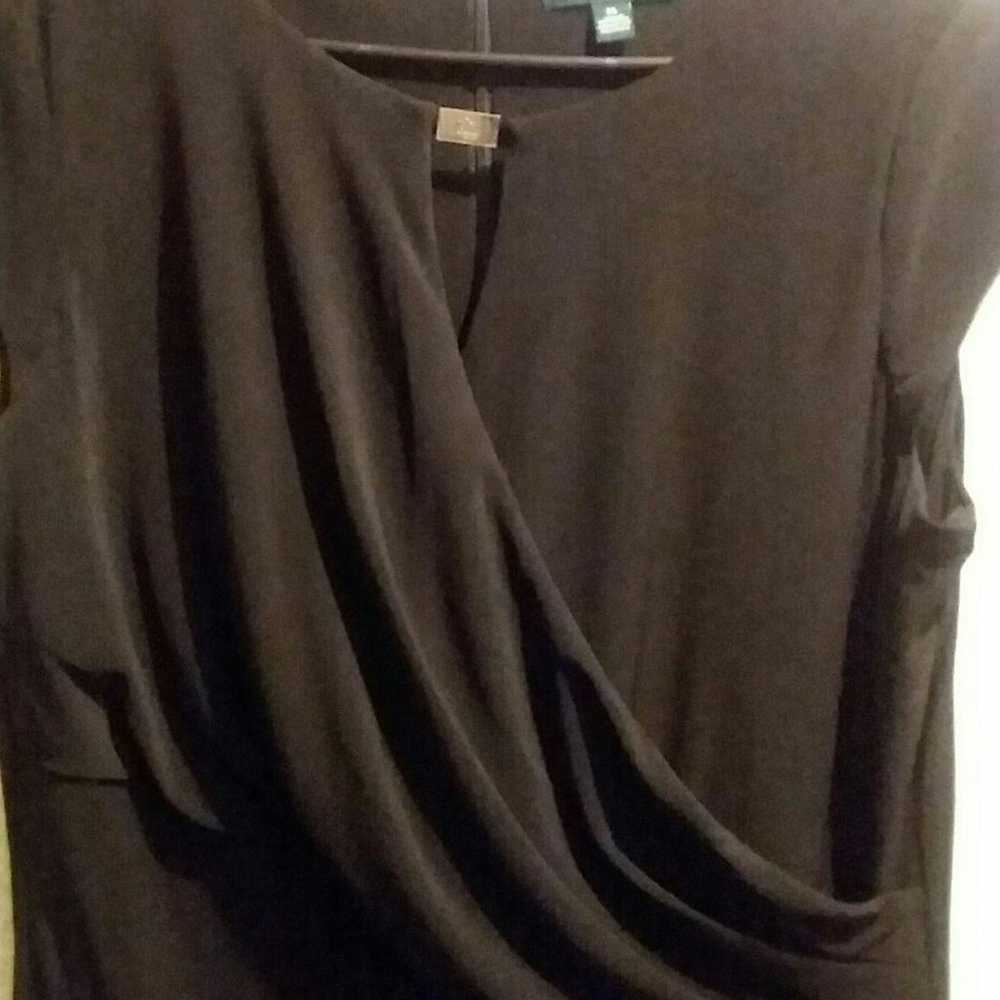 LAUREN. Ralph Lauren black back half zip dress - image 2