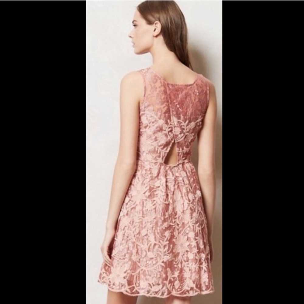 Yoana Baraschi Blush Pink Lace Sleeveless Dress - image 2