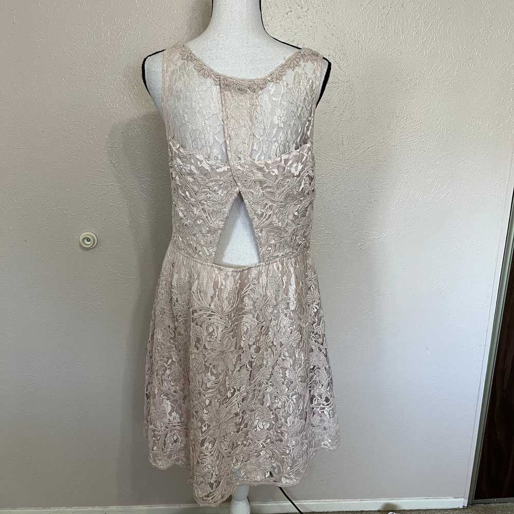 Yoana Baraschi Blush Pink Lace Sleeveless Dress - image 5