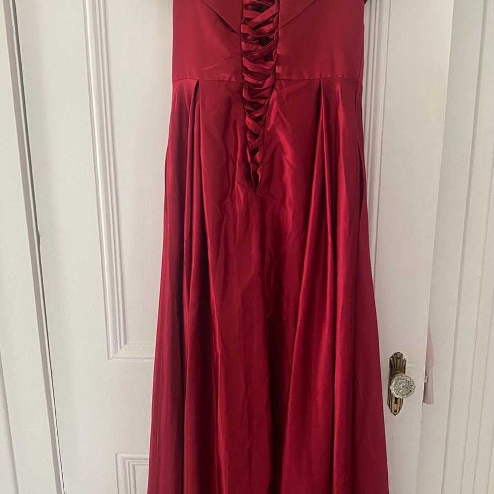 NWOT Beautiful Red Satin Ball Gown - image 4