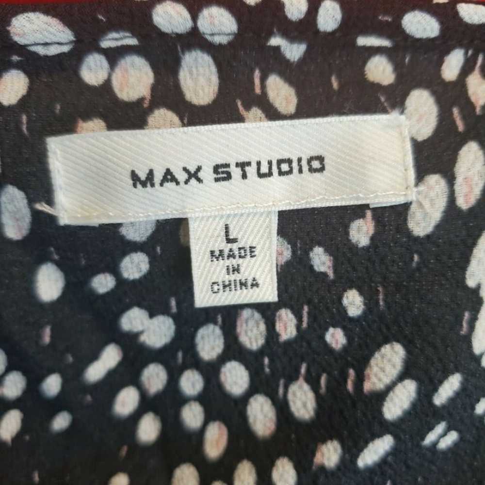 Max Studio Womens A Line Dress Black White Polka … - image 12