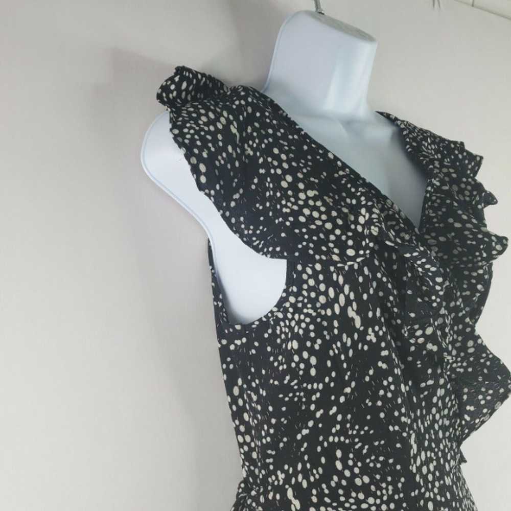 Max Studio Womens A Line Dress Black White Polka … - image 3