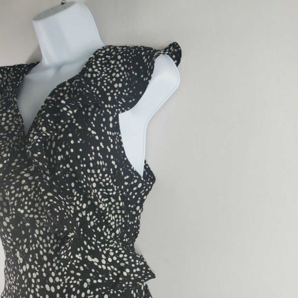 Max Studio Womens A Line Dress Black White Polka … - image 4
