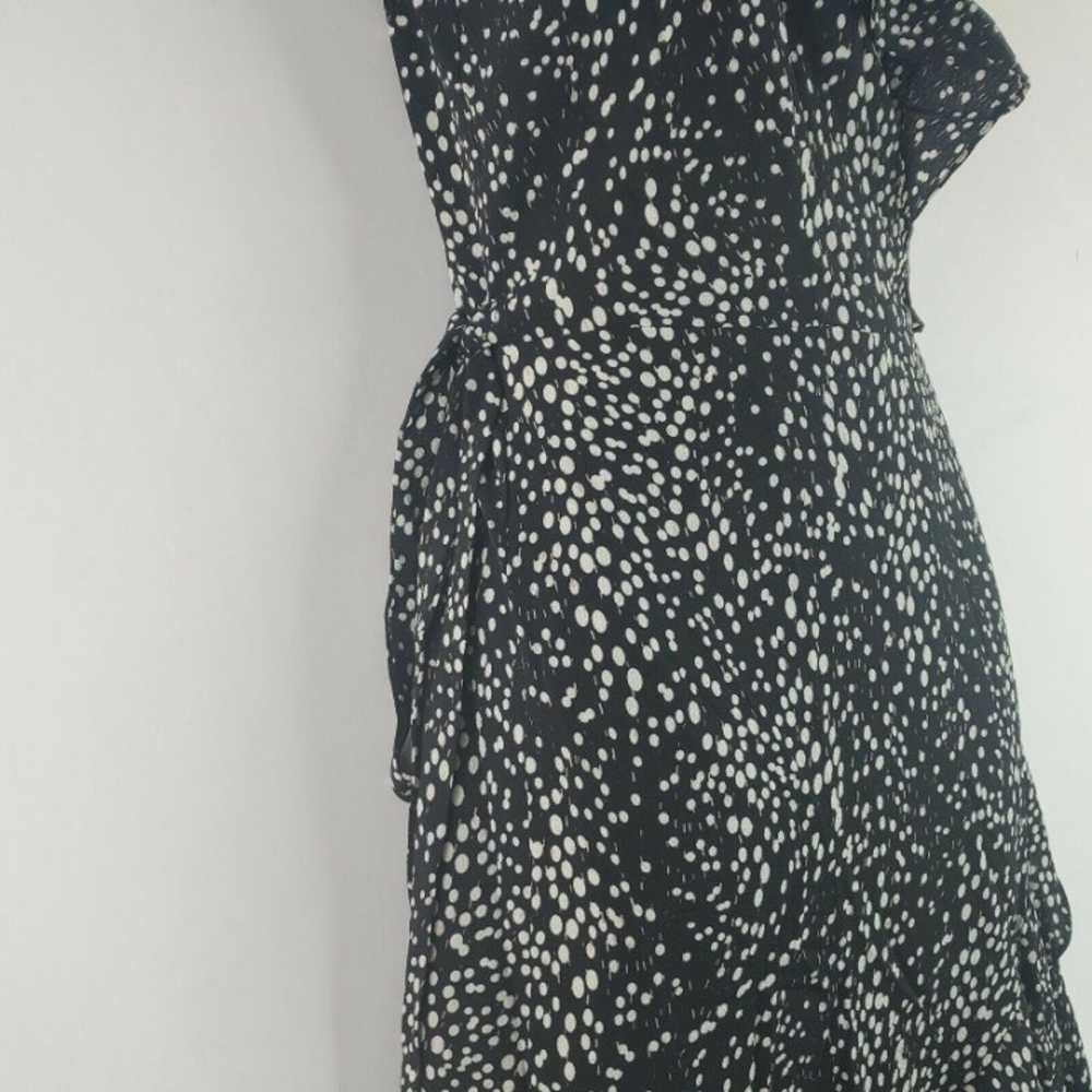 Max Studio Womens A Line Dress Black White Polka … - image 6