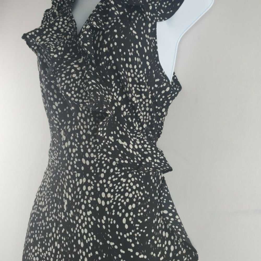 Max Studio Womens A Line Dress Black White Polka … - image 7