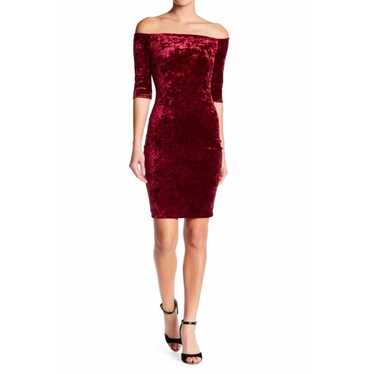 Just Me Off-the-Shoulder Velvet Dress - image 1