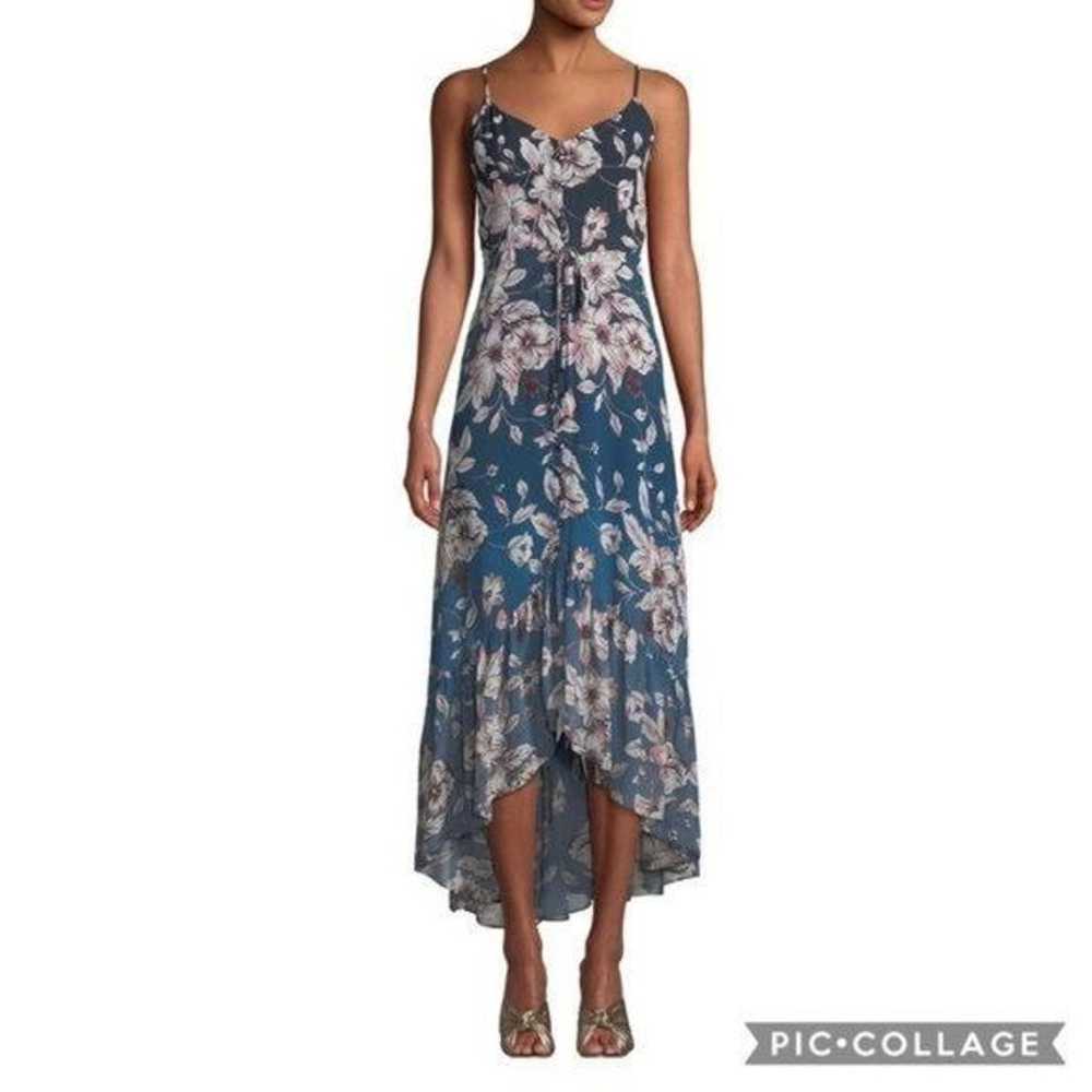 Nanette Lepore ombré blue floral Maxi Dress - image 1