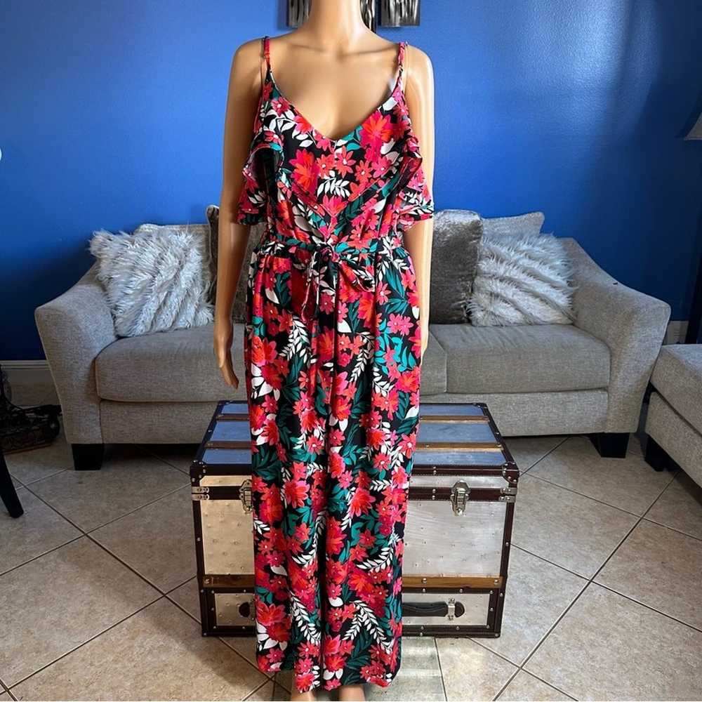 Calvin Klein Cold Shoulder Floral Jumpsuit - image 4