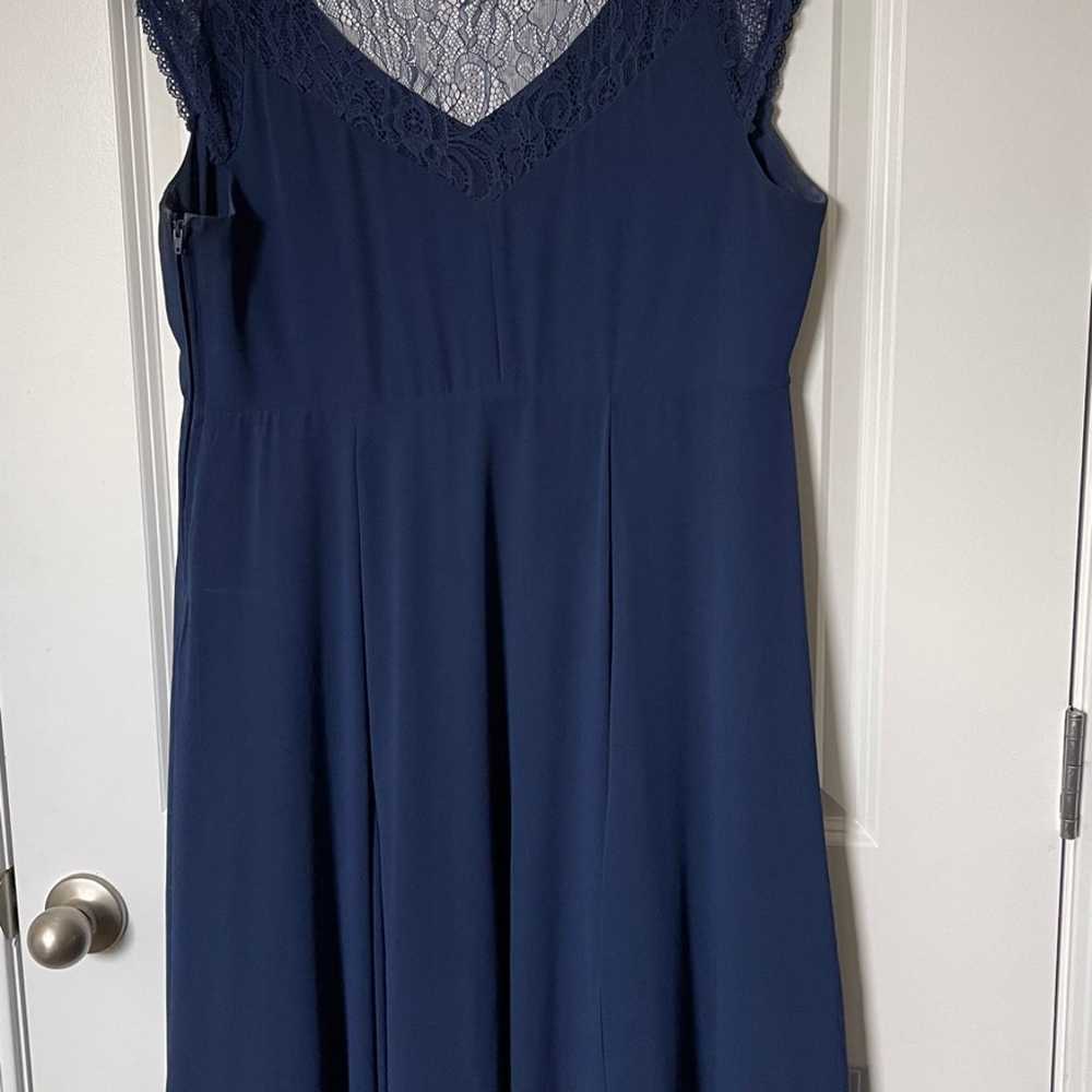 Torrid Blue Chiffon Dress sz 14 - image 2