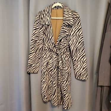 Animal print long coat