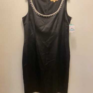 NWOT Nipon Boutique black satin dress 16