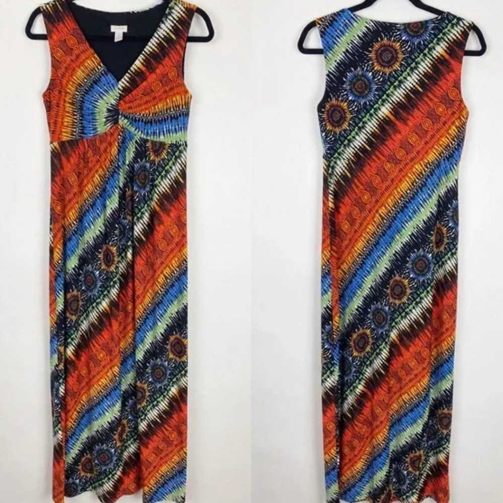 Chico’s Multicolor Sunburst Rainbow Sleeveless Ma… - image 1