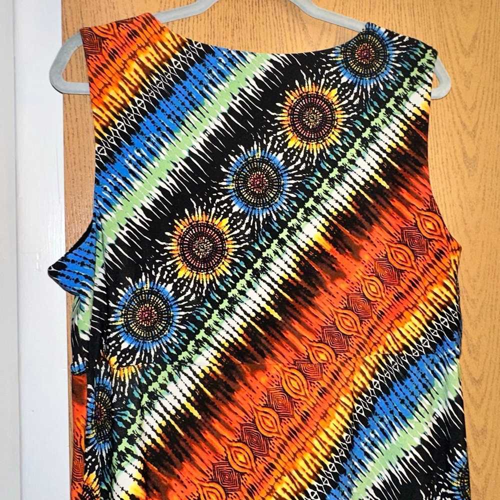 Chico’s Multicolor Sunburst Rainbow Sleeveless Ma… - image 8