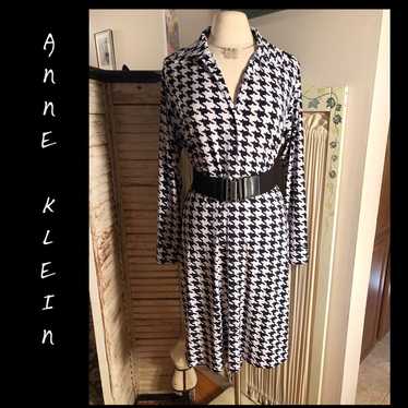 NWOT-16/18-ANNE KLEIN KNIT SHIRT DRESS - image 1