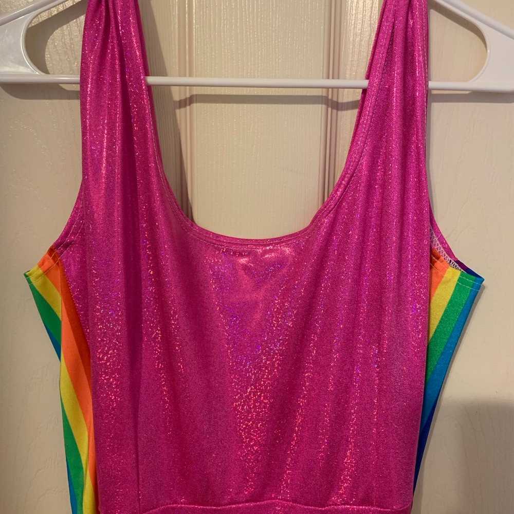 Pink and Rainbow Sparkly Dress - image 4