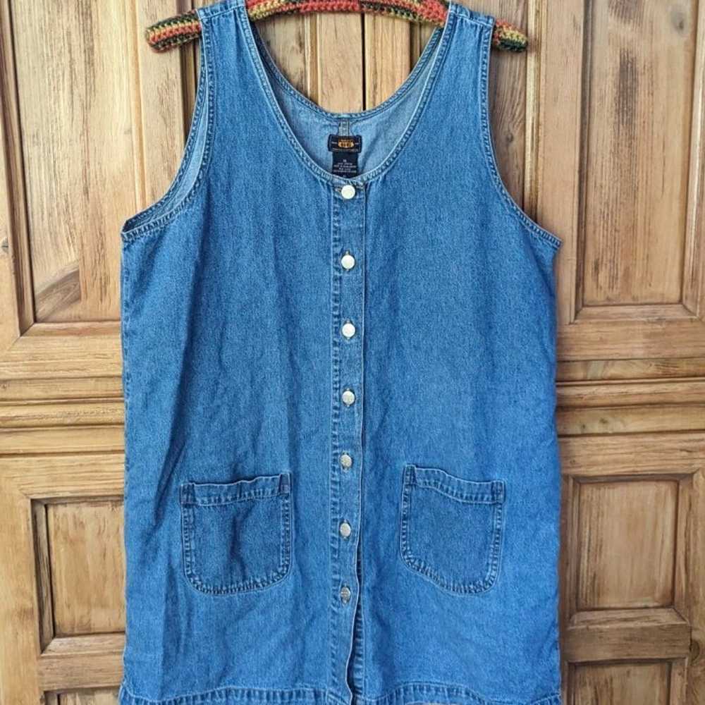 Route 66 vintage denim 90s dress - image 1