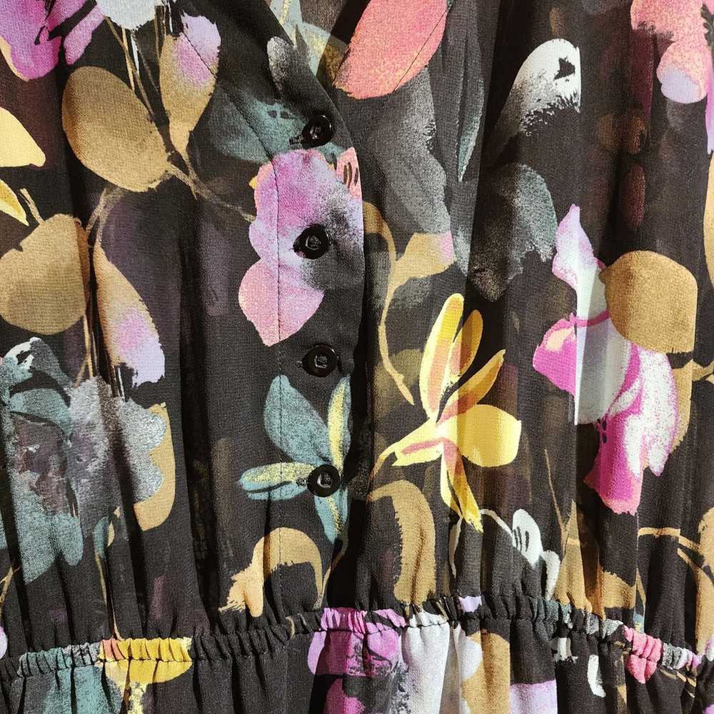Floral Tiered Skirt Chiffon Maxi Dress. - image 10