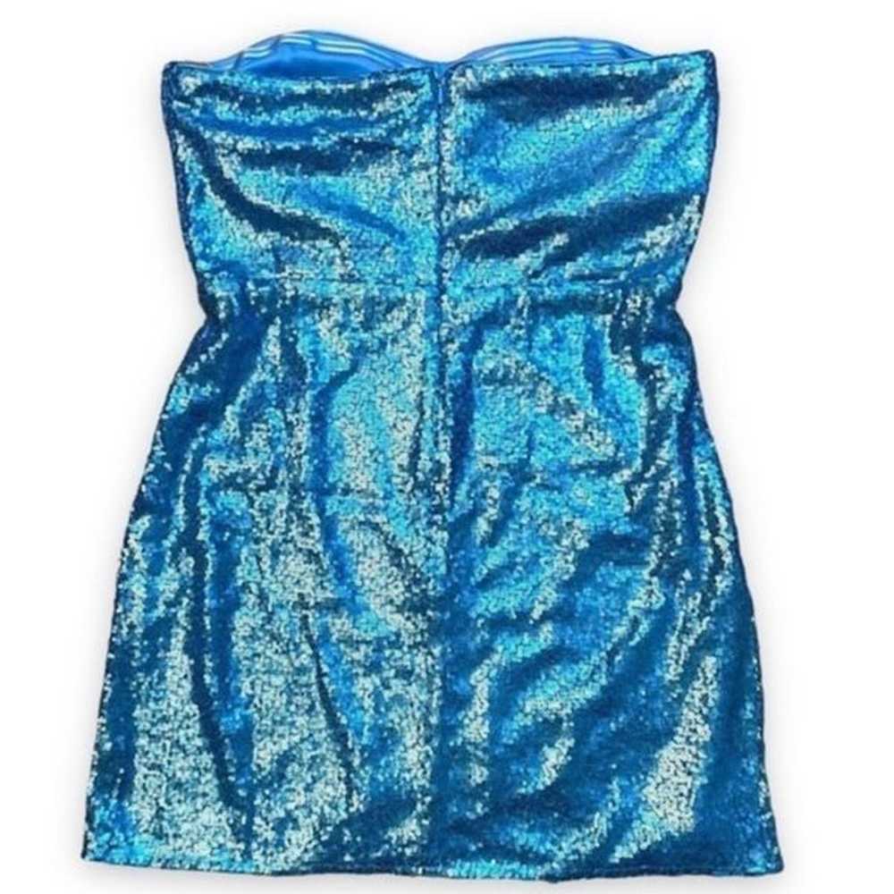 Lulus Dress Splendid Soiree Blue Sequin Mini Dres… - image 6