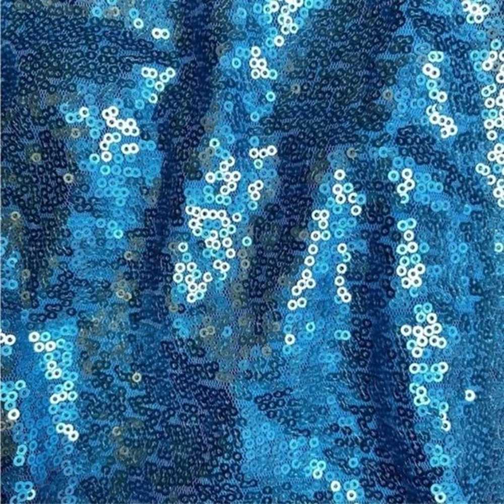 Lulus Dress Splendid Soiree Blue Sequin Mini Dres… - image 7