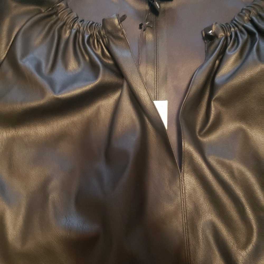Faux leather dress - image 3