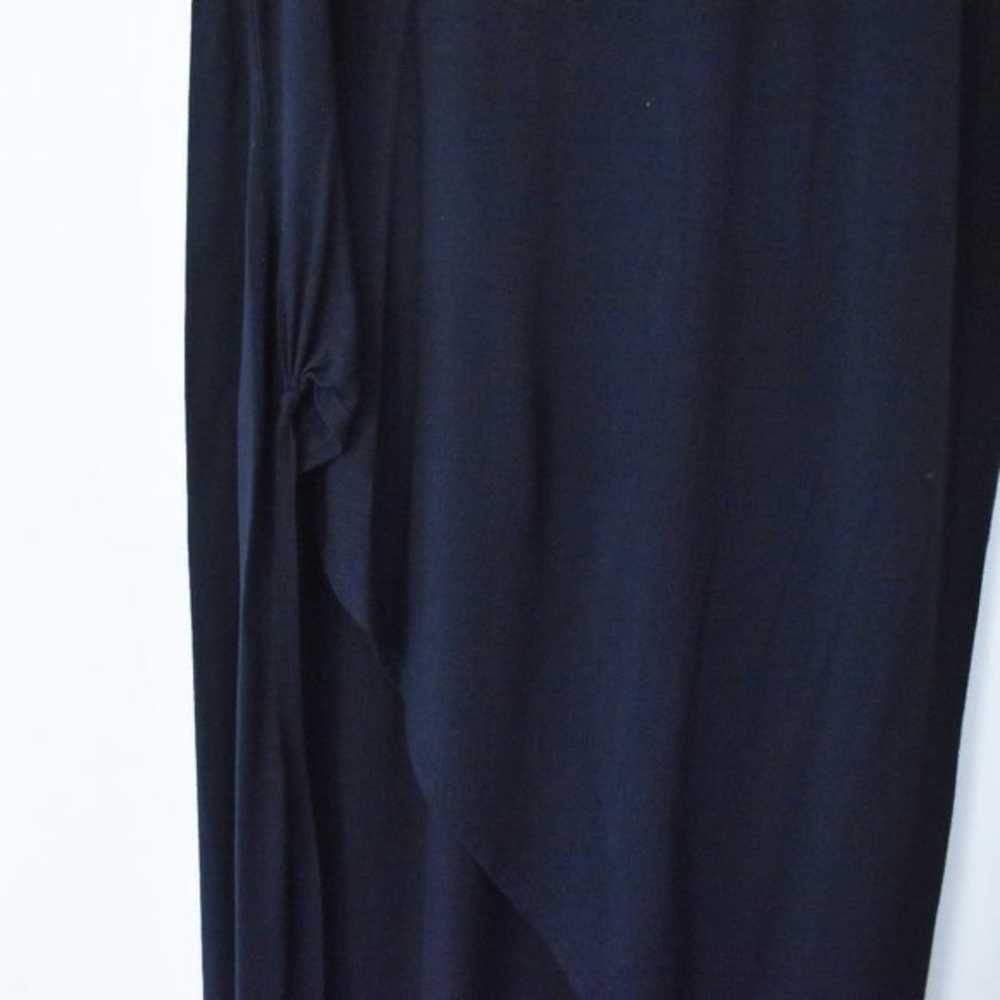 Torrid high slit black midi dress with short slee… - image 2