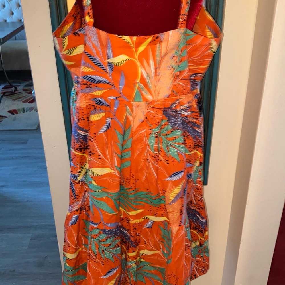 Tropical Linen Blend Dress XL - image 7