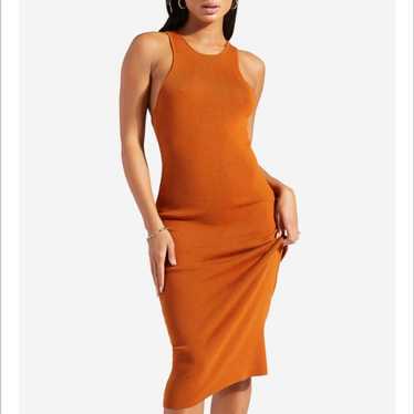 Halter Sweater Midi Dress