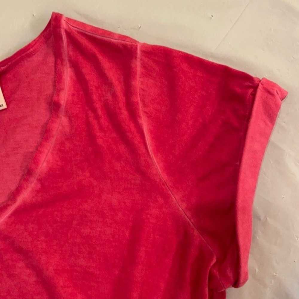 EUC DKNY JEANS Red Tie-Dye Mini T-shirt Dress XL - image 4
