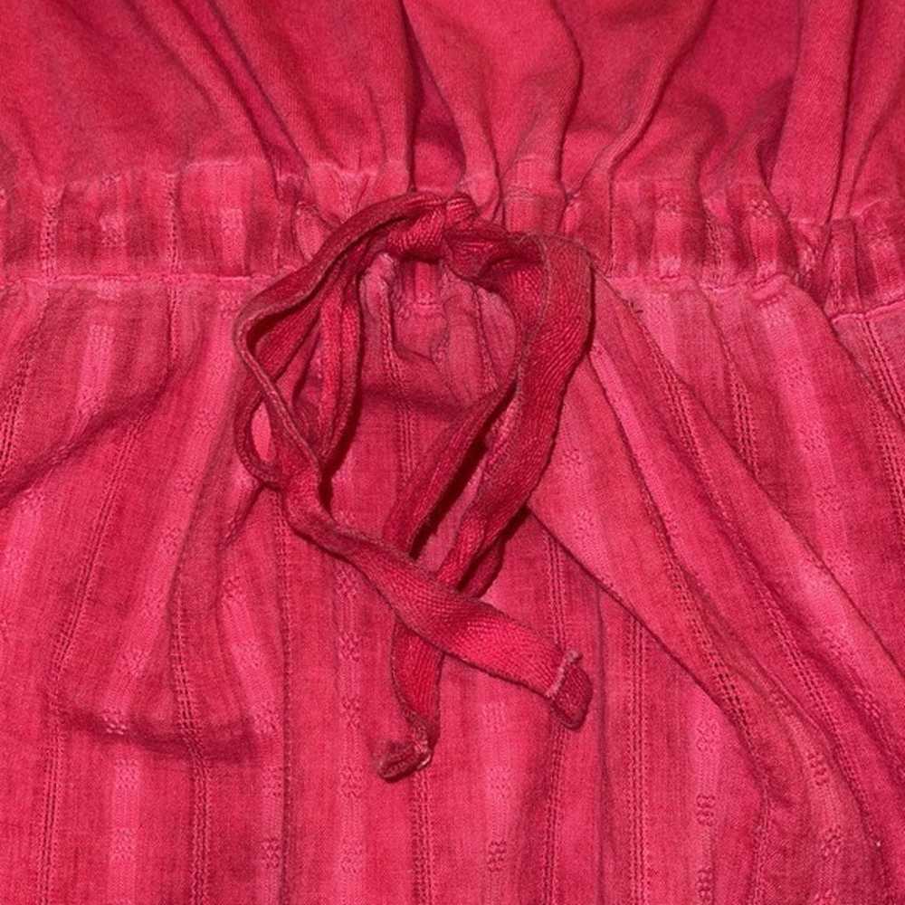 EUC DKNY JEANS Red Tie-Dye Mini T-shirt Dress XL - image 7