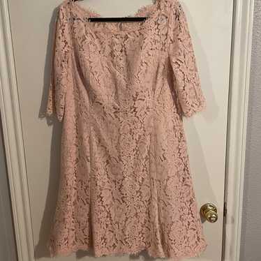 Blush pink lace dress - image 1