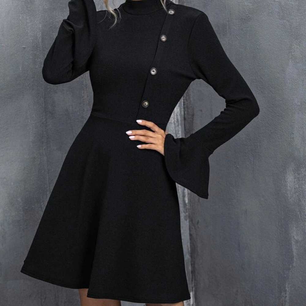 SEXY BLACK FLARE DRESS - image 5