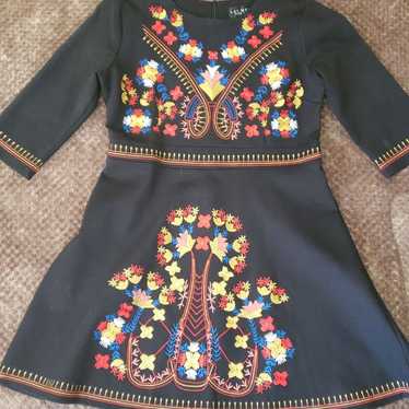 Lai Meng Five Cats Embroidered Dress