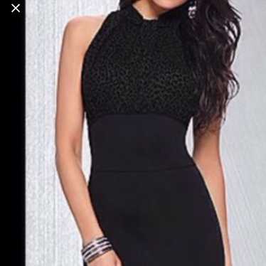 Black Leopard Print Dress