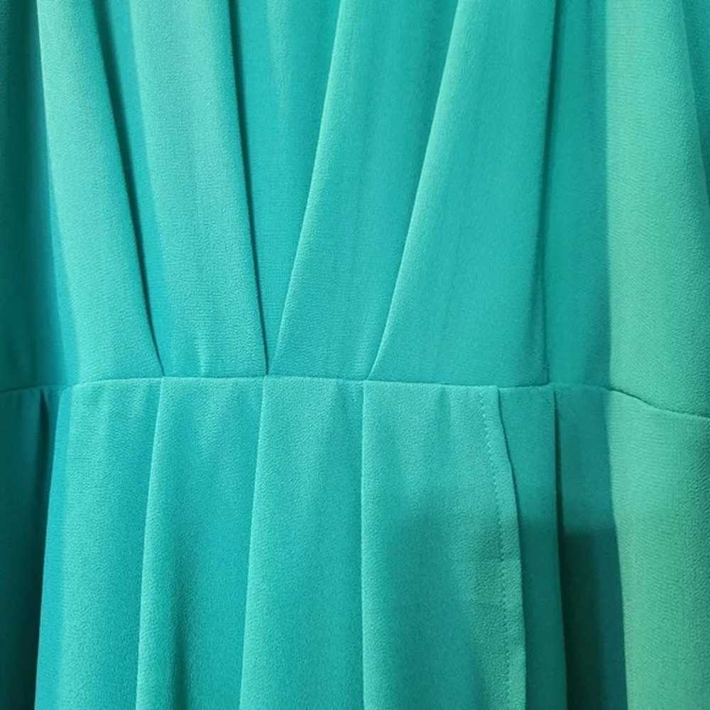 Lulus Green Faux Wrap Pleated Mini Halter Dress S… - image 2