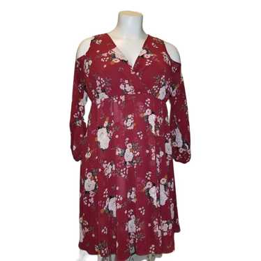 Torrid Cold Shoulder Floral Dress Size 2