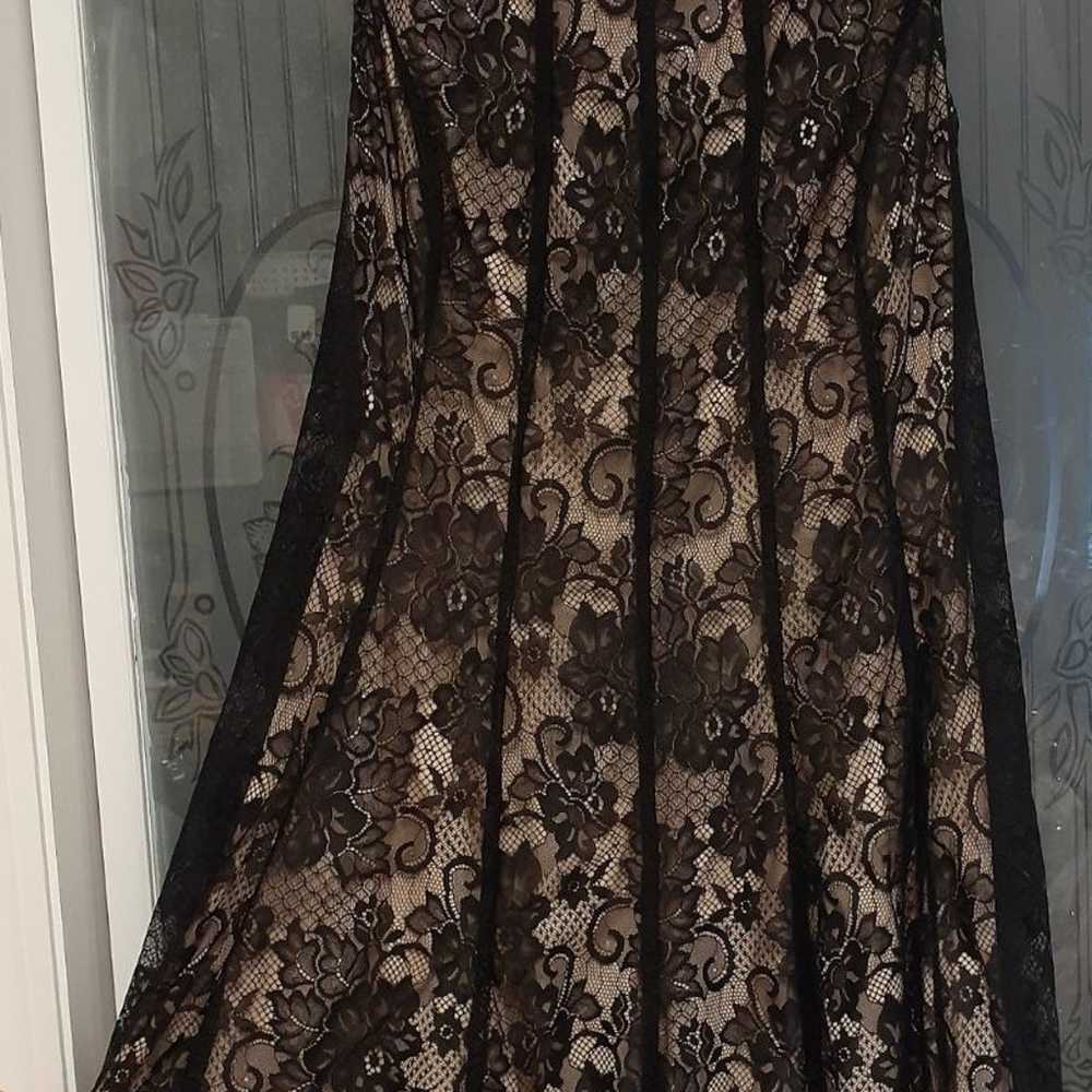 Dressbarn Formal Black Lace Overlay Dres - image 2