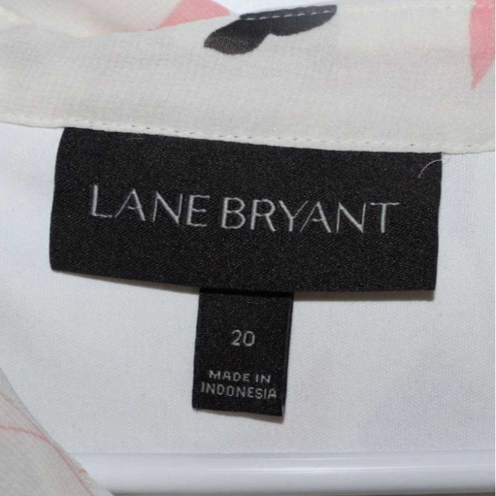 Lane Bryant SZ 20 EUC White Dress with Pink and R… - image 5