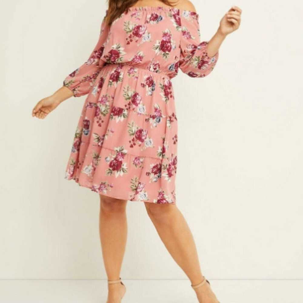 Floral Tiered Off-The-Shoulder Dress - image 1