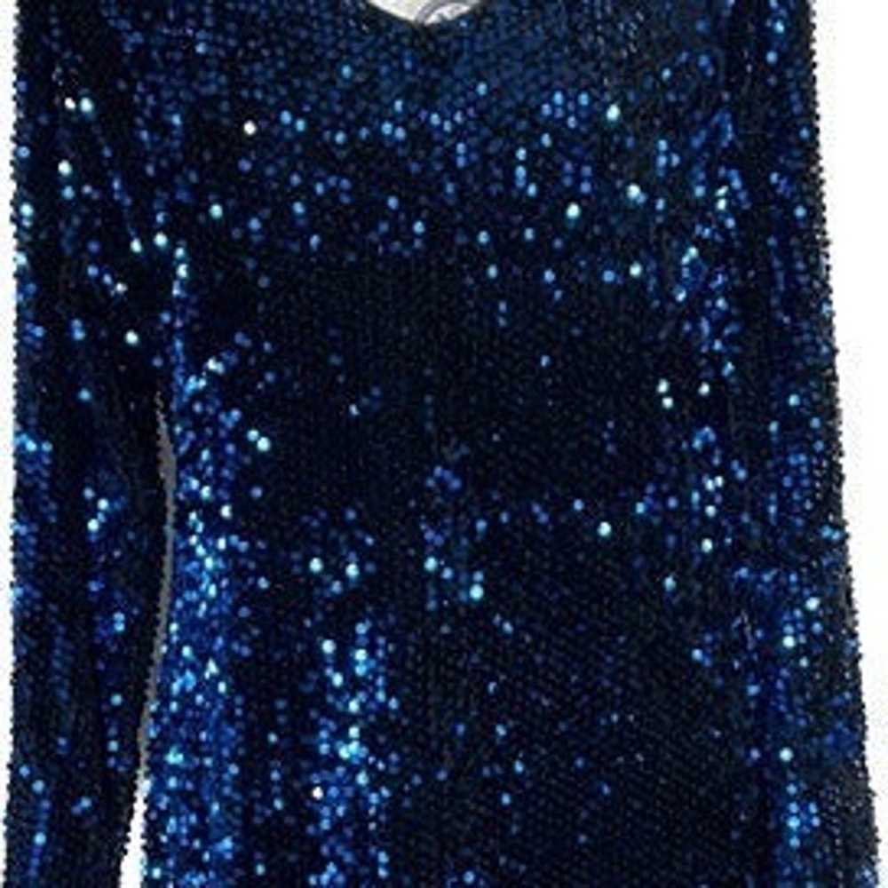 Blue Sequin Dress - Size 18W (similar to standard… - image 4