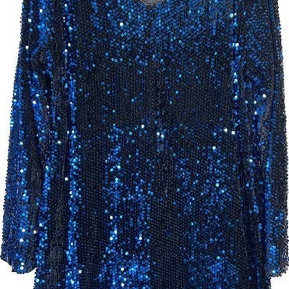 Blue Sequin Dress - Size 18W (similar to standard… - image 5