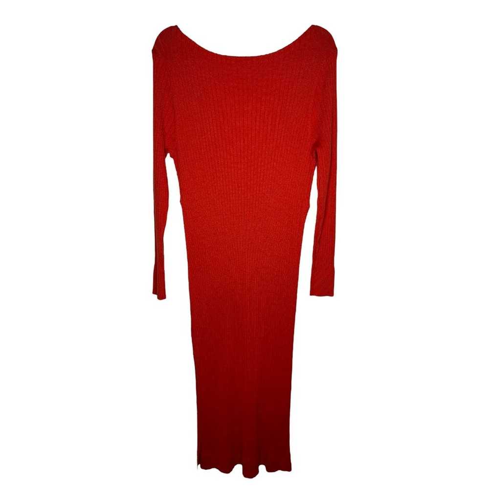 Leith Womens Ribbed Sweater Midi Dress Plus Size … - image 2