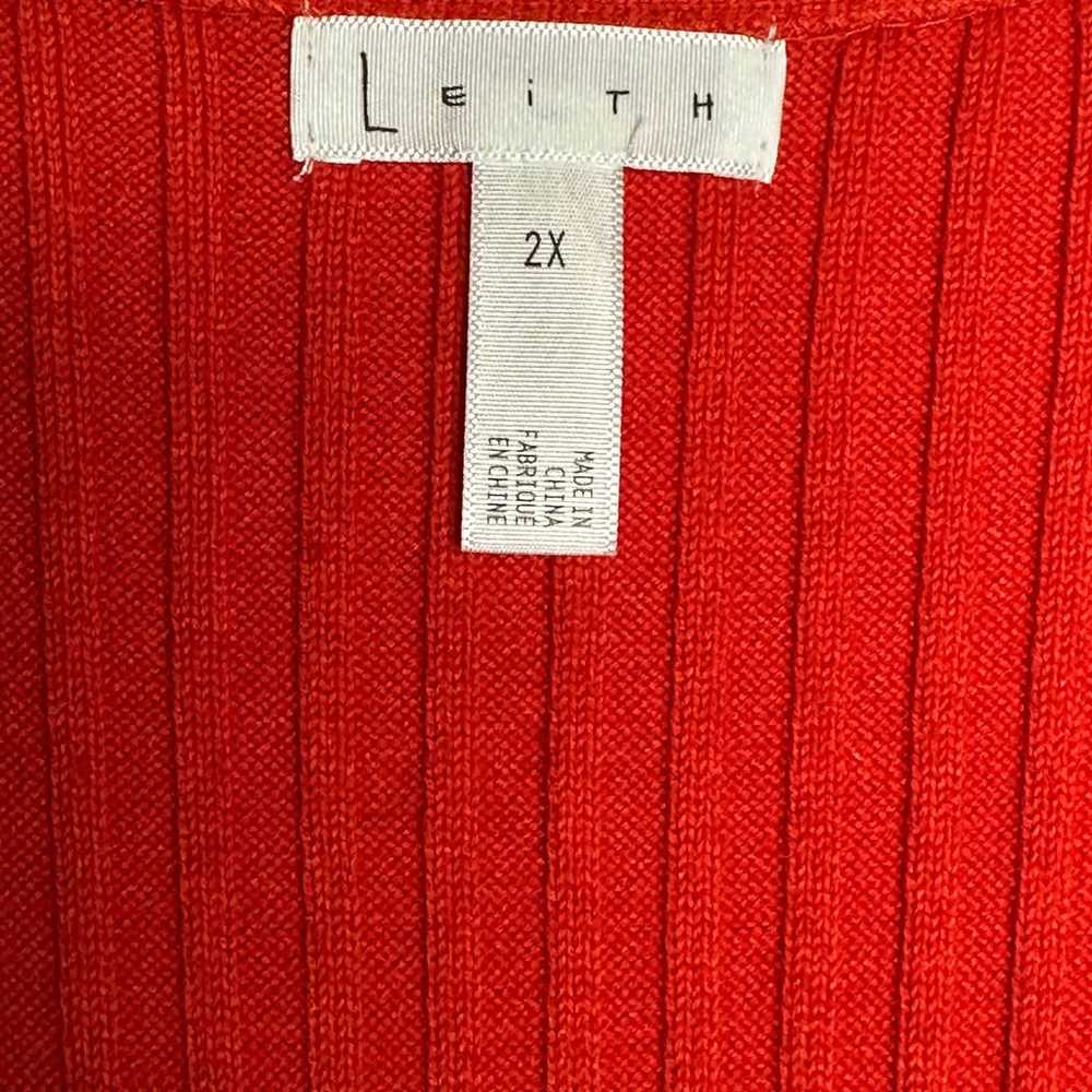 Leith Womens Ribbed Sweater Midi Dress Plus Size … - image 4