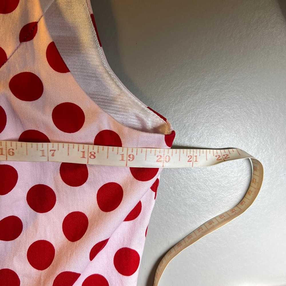 1950s A-Line Insipred Red and White Polka Dot Dre… - image 12